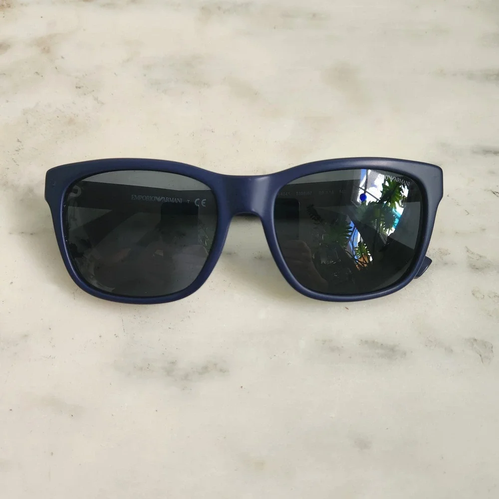 Emporio Armani EA 4041 Sunglasses Dark‎ Navy Blue Square Frame